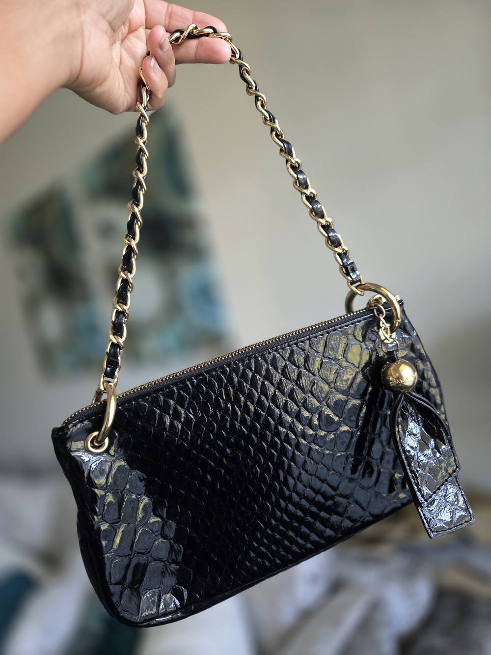 Gianni Bini Faux-Snakeskin Shoulder Bag
